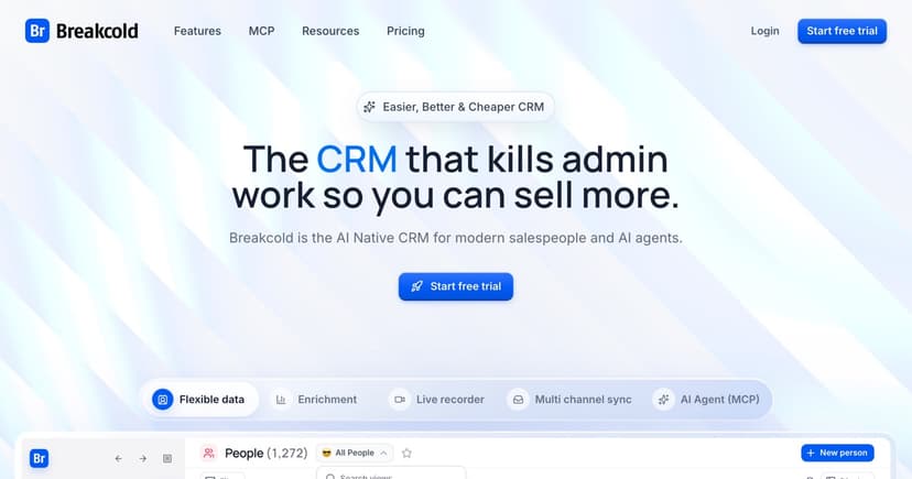 Breakcold - The AI-Native CRM for Salespeople & AI Agents