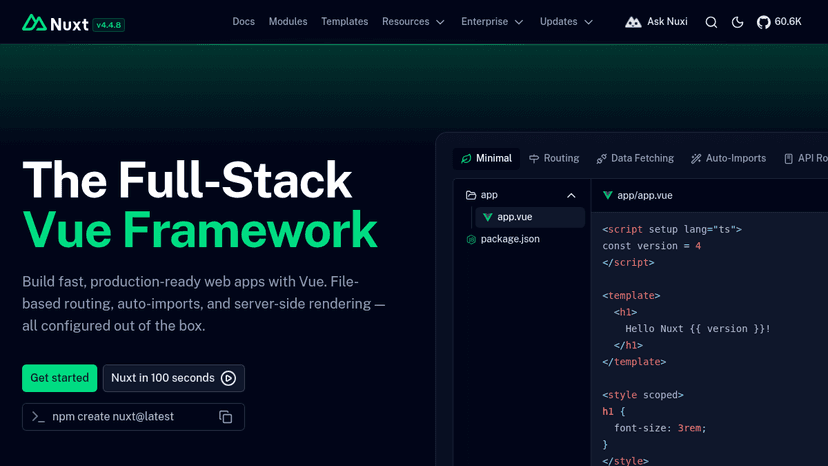 Nuxt: The Full-Stack Vue Framework