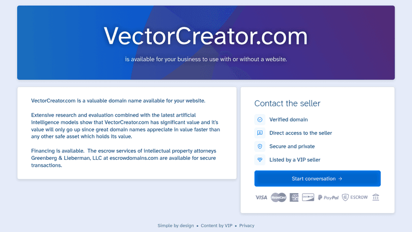 VectorCreator.com for sale