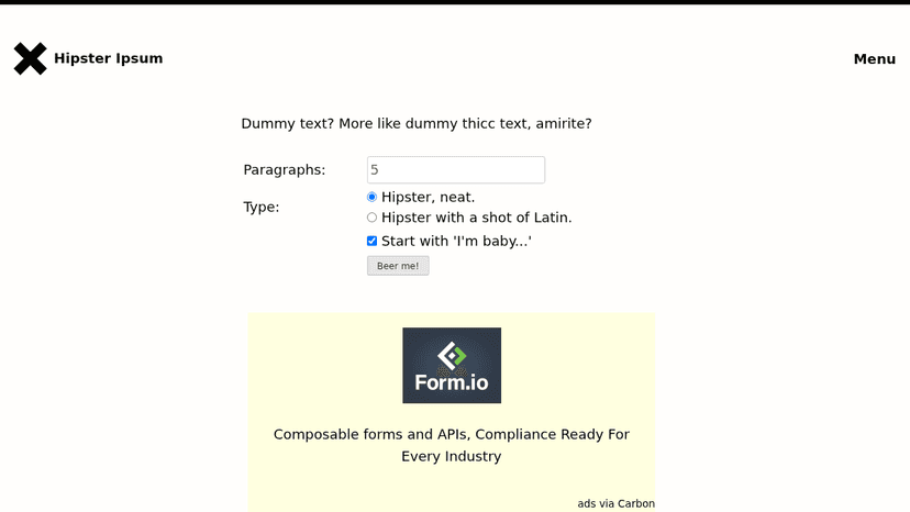 Hipster Ipsum