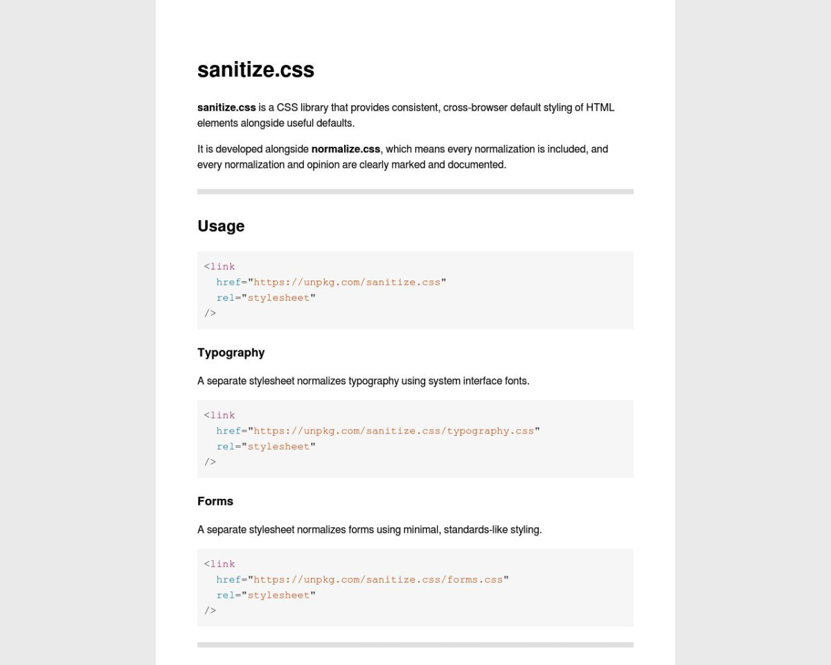 sanitize.css